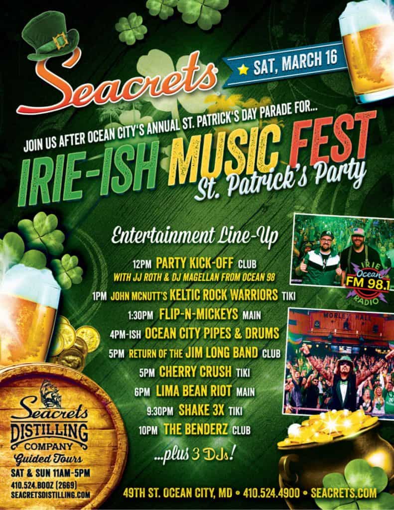 St. Patrick's Day Specials in Ocean City, Maryland