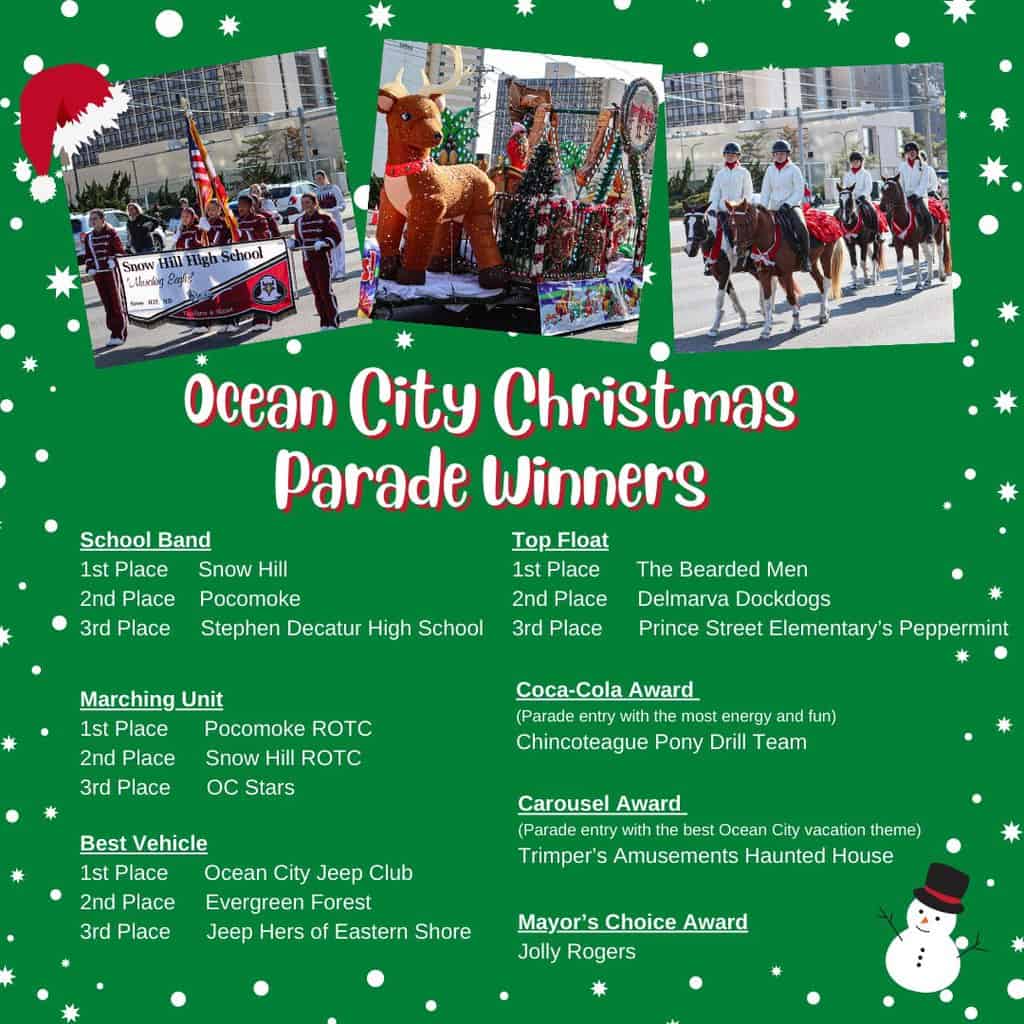 Ocean City Announces Winners of the Ocean City Christmas Parade 2021